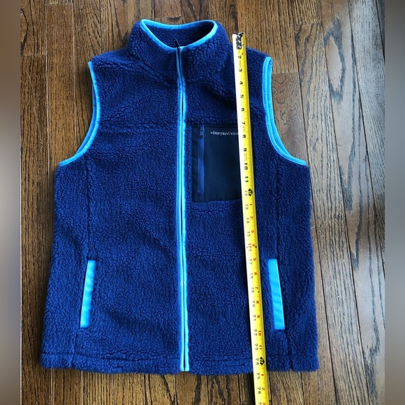 vineyard vines Men’s M Blue Heritage High-Pile Fleece SuperShep Vest - NWOT! - Picture 11 of 13